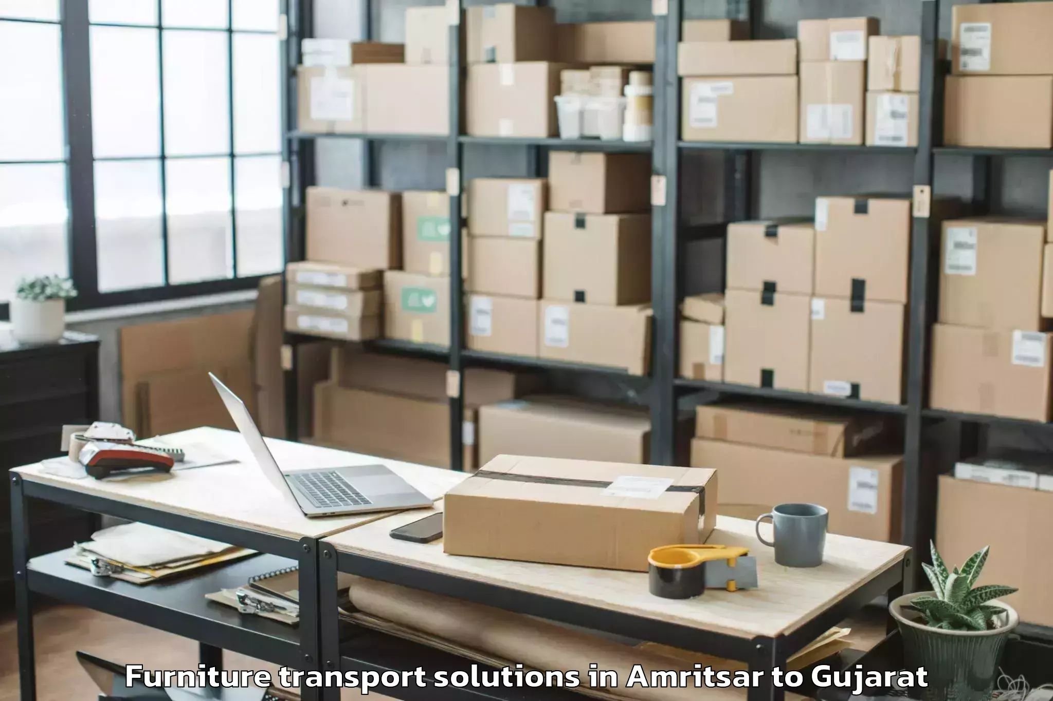 Hassle-Free Amritsar to Khambhat Furniture Transport Solutions